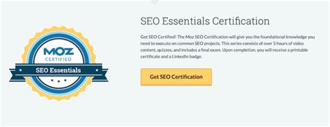 moz certification